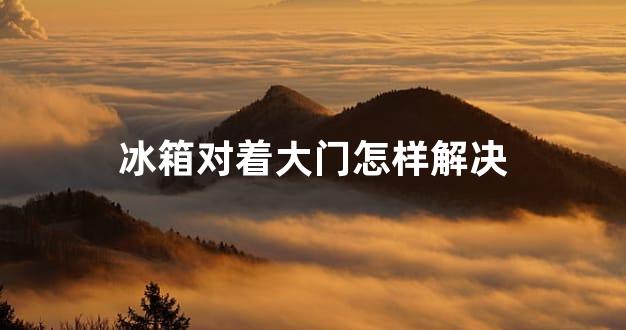 冰箱对着大门怎样解决