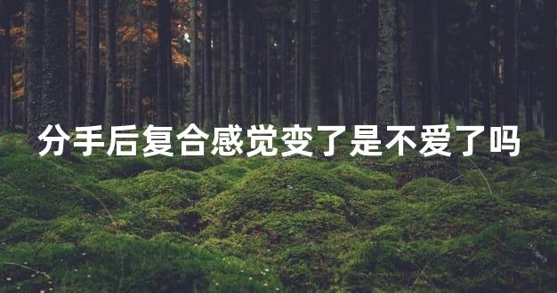 分手后复合感觉变了是不爱了吗
