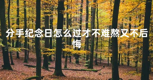 分手纪念日怎么过才不难熬又不后悔