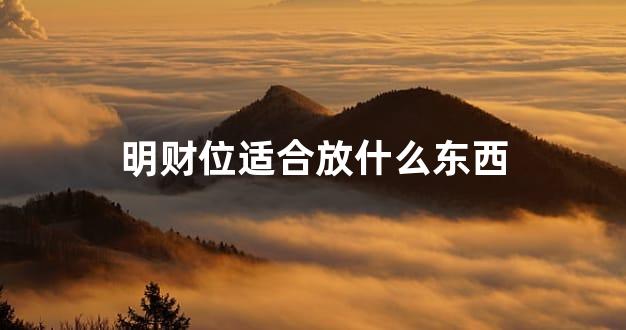 明财位适合放什么东西