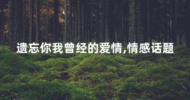 遗忘你我曾经的爱情,情感话题